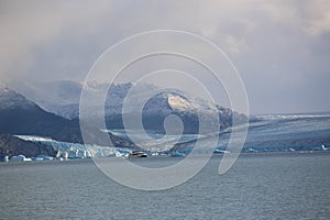 Sightseeing RÃÂ ÃÂ ÃâÃÂ ÃâÃâÃÂ­os de Hielo Cruise ship boat near glaciers Upsala and Spegazzini in Patagonia, Argentina photo